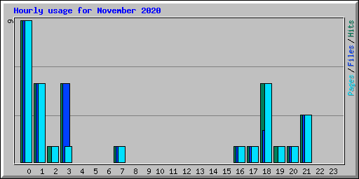 Hourly usage for November 2020