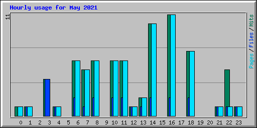 Hourly usage for May 2021