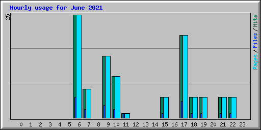 Hourly usage for June 2021