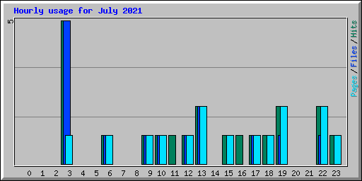 Hourly usage for July 2021