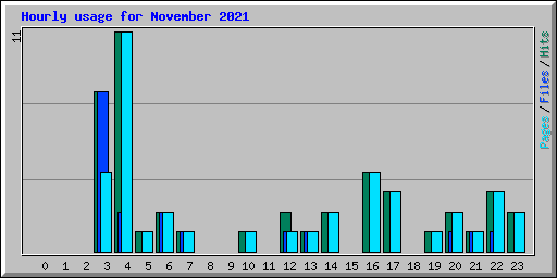 Hourly usage for November 2021