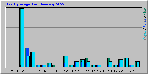 Hourly usage for January 2022