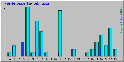 Hourly usage for July 2022