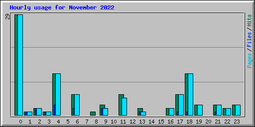 Hourly usage for November 2022