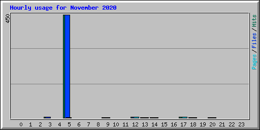 Hourly usage for November 2020