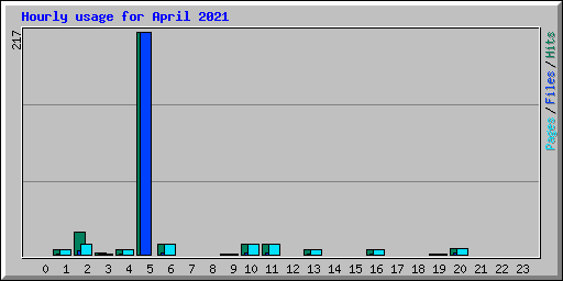 Hourly usage for April 2021