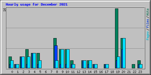 Hourly usage for December 2021