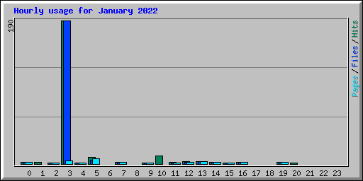 Hourly usage for January 2022