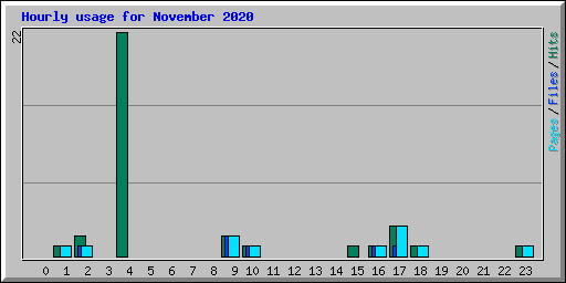 Hourly usage for November 2020