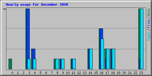 Hourly usage for December 2020