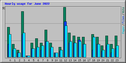 Hourly usage for June 2022
