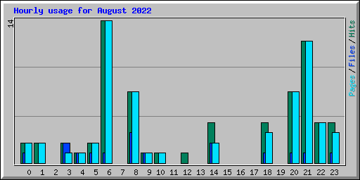 Hourly usage for August 2022