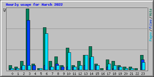 Hourly usage for March 2022