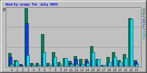 Hourly usage for July 2022