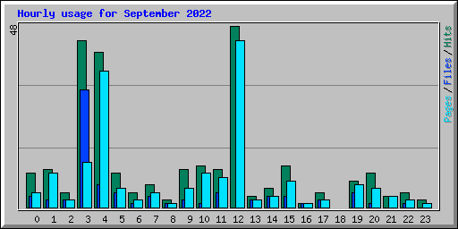 Hourly usage for September 2022
