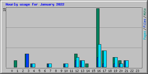 Hourly usage for January 2022