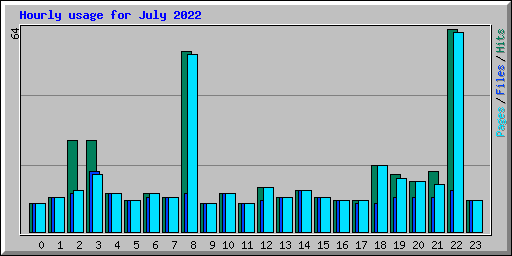Hourly usage for July 2022