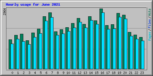 Hourly usage for June 2021